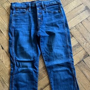 Skinny button fly denim